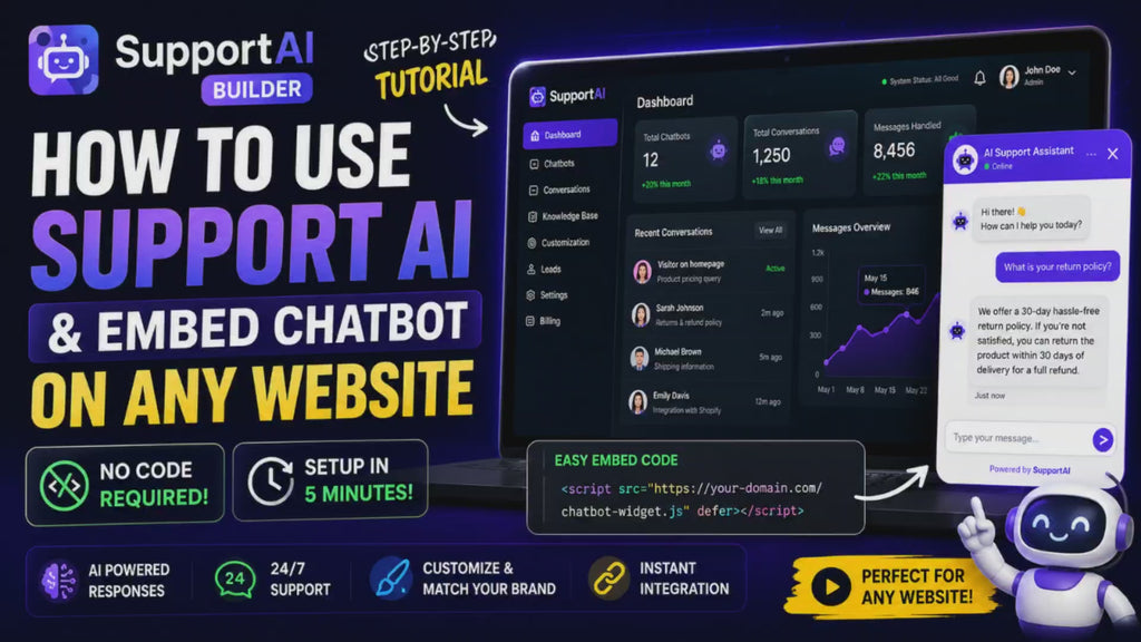 SupportAI Free – Build Your First AI Customer Support Chatbot